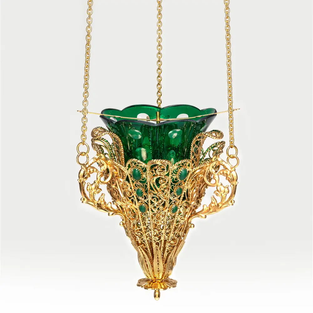 Filigree vigil lamp №70 / gilding