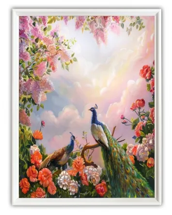 Picture 30×40, 3D print on plastic, in white frame №32