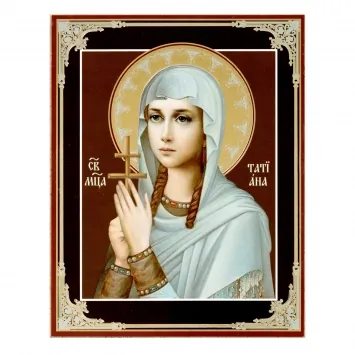 Icon on hardboard №1 11×13 double embossing Tatiana St of Rome, virgin, Martyr (5)