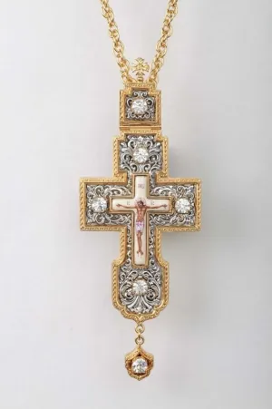 Pectoral cross №35 / gilding, silver plating