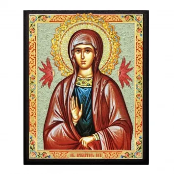 Icon on board 13×15 3D print, varnish Eve