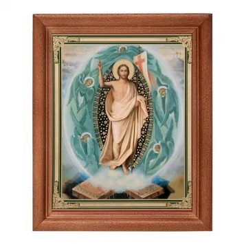 Icon in wooden frame №1 11×13 double embossing Resurrection of Christ 69