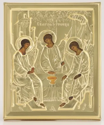 Icon in riza 11×13 3D Trinity (Rublev)