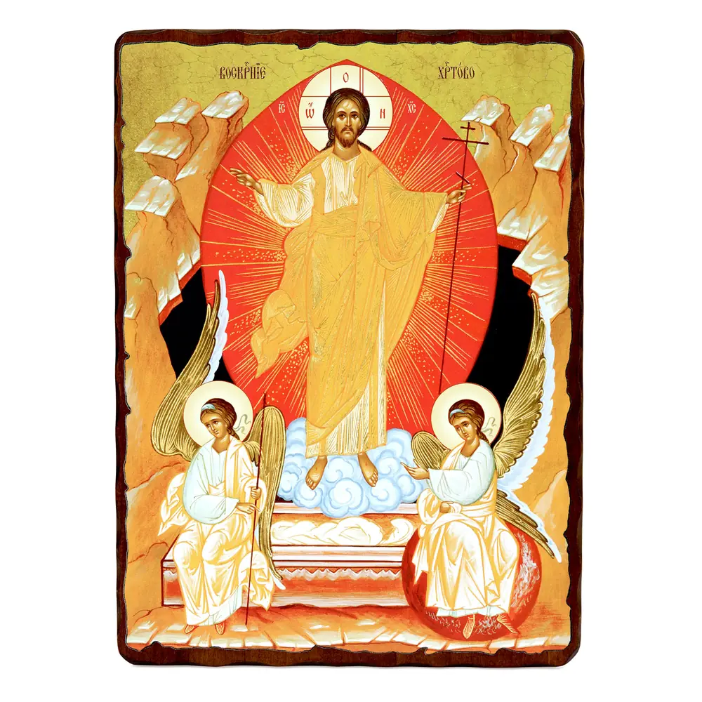 Icon on board 17×22 3D print, varnish Resurrection of Christ 4