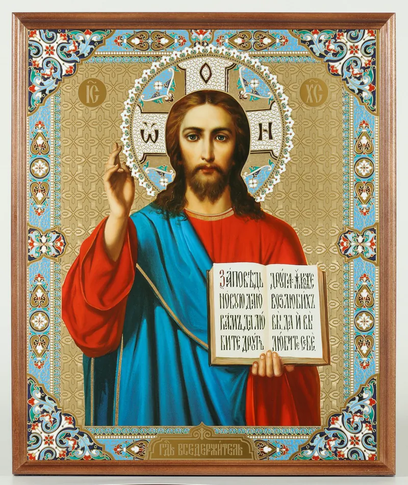 Icon in wooden frame №1 30×40 double embossing, packaging Saviour 17