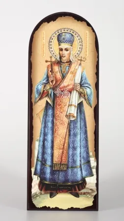 Icon on MDF 18×50 arched, 3D print, varnish Joasaph of Belgorod