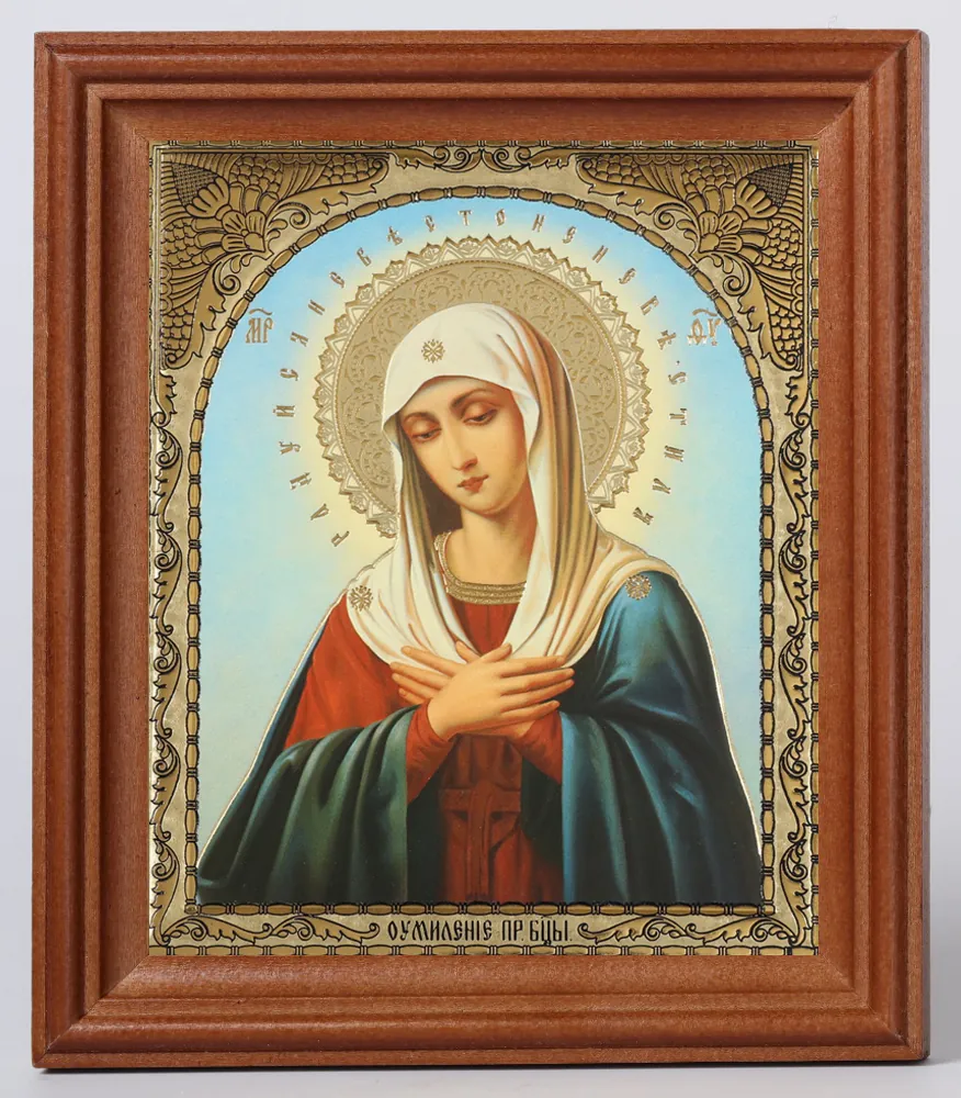 Icon in wooden frame 11×13 blind embossing (without glass), packaging Tenderness