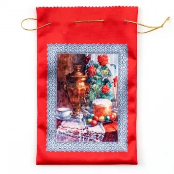 Easter pouch small fabric satin (print) №3
