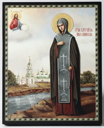 Icon on board 13×15 3D print, varnish Anna of Kashin