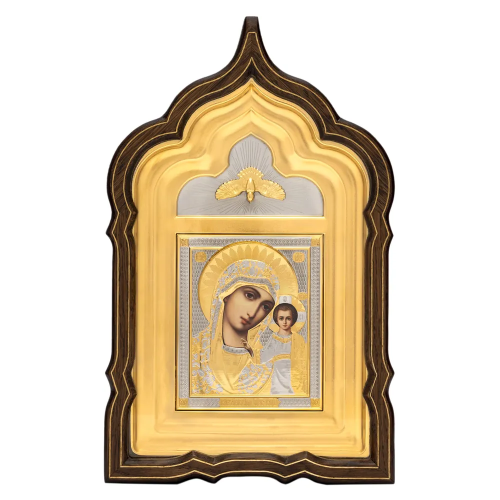 Icon photo in icon case 11×13 riza cover, icon case №24 Kazan Mother of God 2