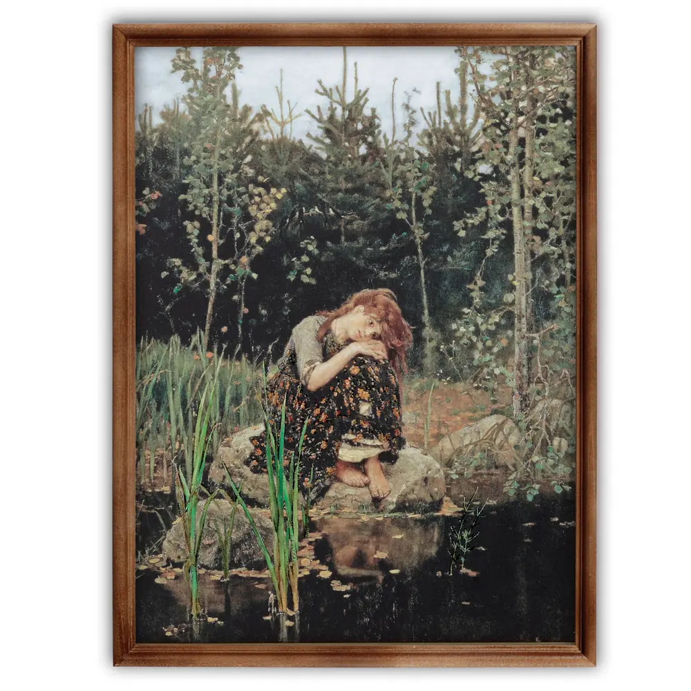Picture 30×40, 3D print on plastic, in brown frame №81