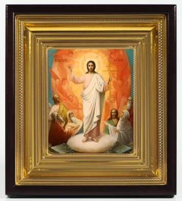 Icon in icon case 18×24 complex, photo on plastic, stretcher PET Resurrection of Christ 12