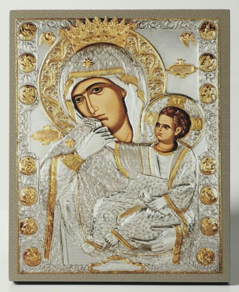 Икона на доске 13х15 объёмная печать, лак Отрада и утешение