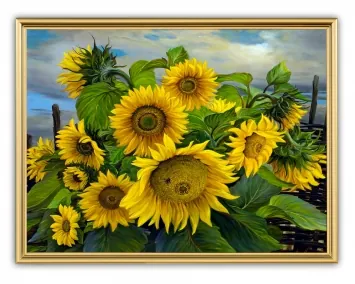 Picture 30×40, 3D print on plastic, in gilded frame №35