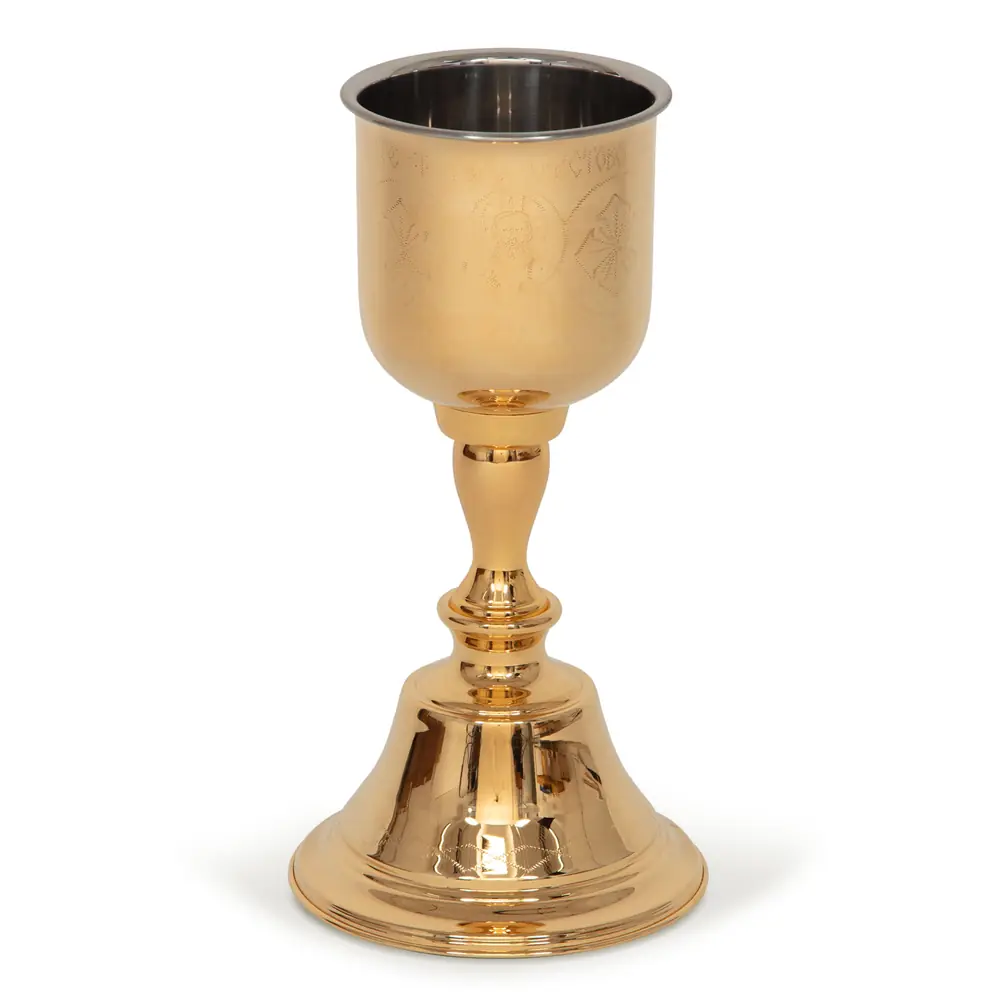 Chalice-cup №7 2.0 l with insert (stainless steel) hand engraving gilding