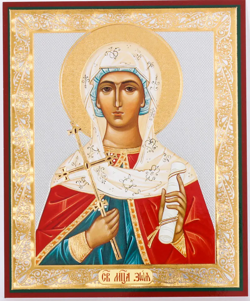 ხატი ორგალიტზე №1 11×13 ორმაგი ტვიფრი ზოია რომაელი, მოწამე