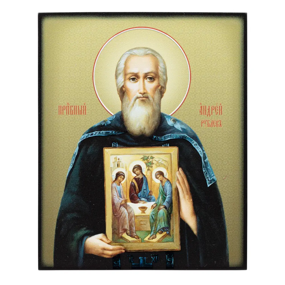 Icon on board 13×15 3D print, varnish Andrew Rublev