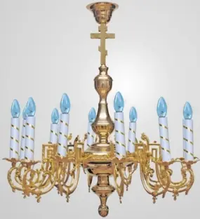 Chandelier 1 tier 12 candles gilding