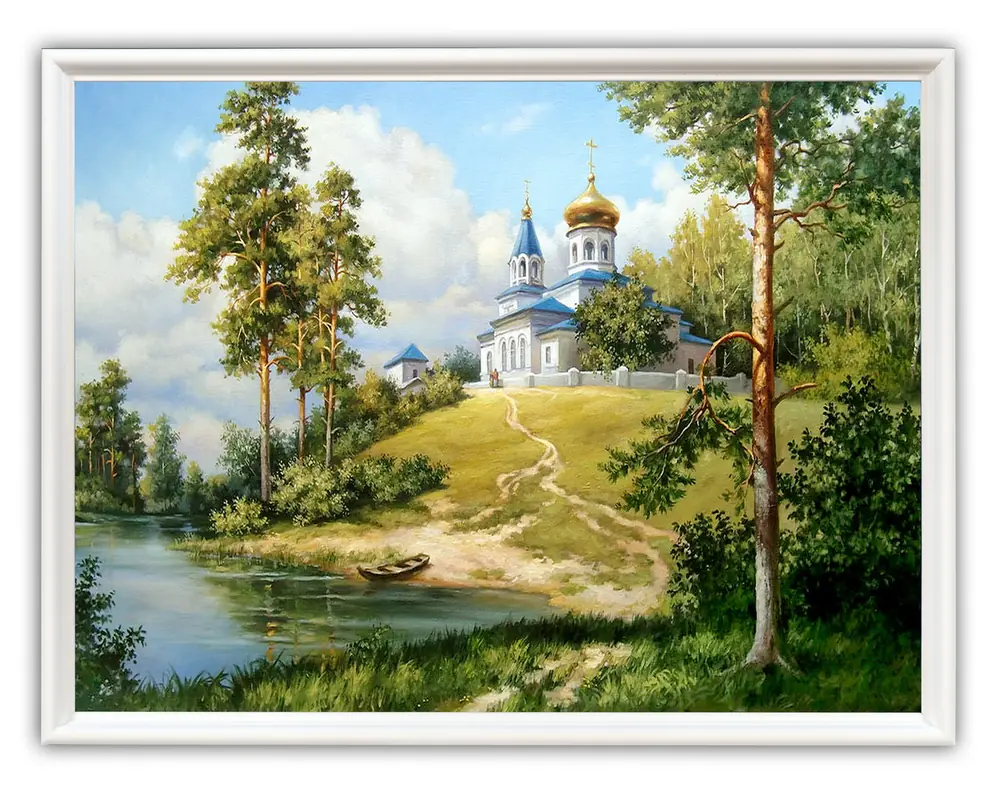 Картина 30х40, объемная печать на пластике, в белой рамке №44