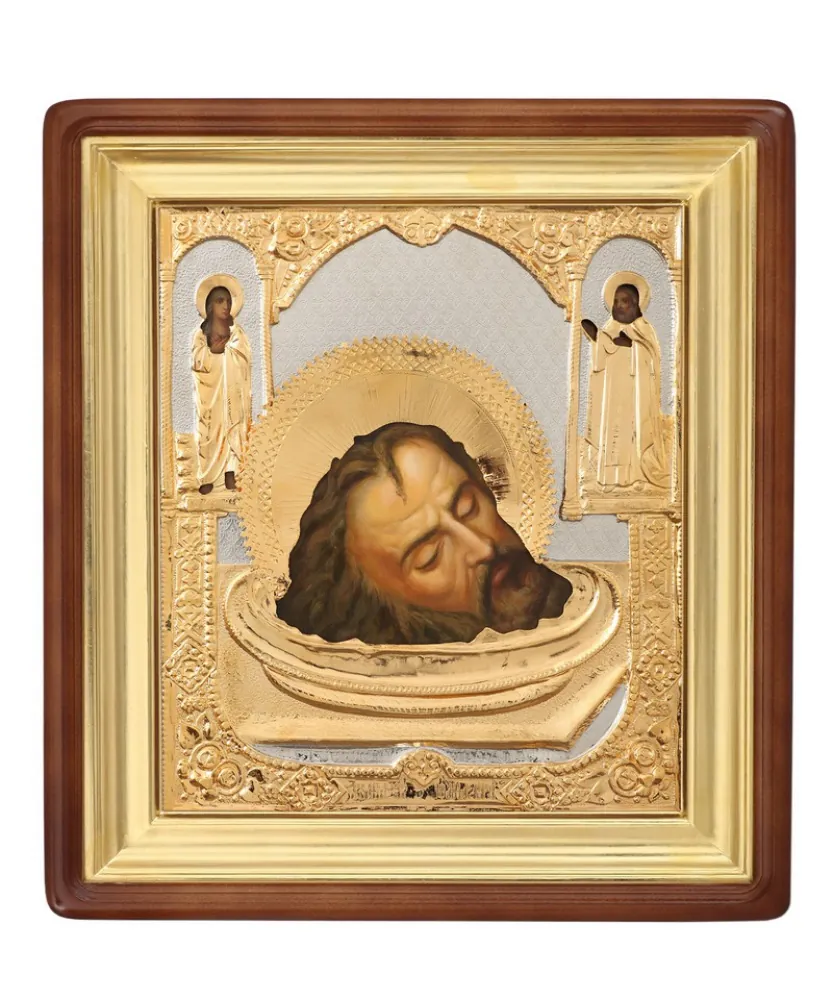 ფერწერული ხატი კიოტში 24×30 ზეთი, მოჭედილობა №53, კიოტი №1 იოანე ნათლისმცემლის თავისკვეთა