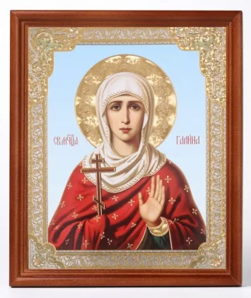 Icon in wooden frame №1 18×24 double embossing Galina 2