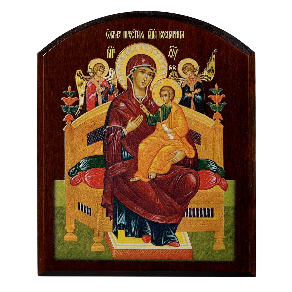 Icon on board 10×12 3D print, arched, varnish Pantanassa 2