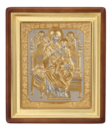 Icon electroforming in icon case 24×30 riza cover №271, icon case №1 Pantanassa