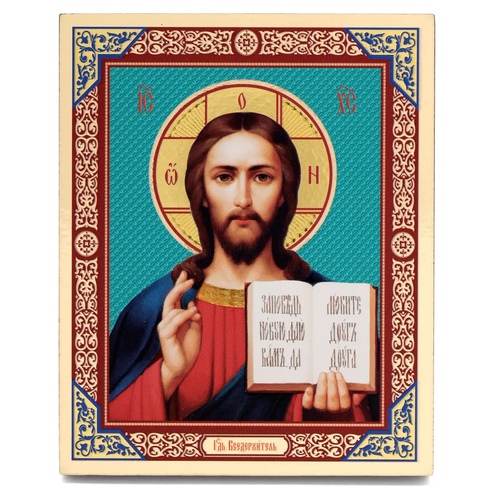 Icon on board 13×15 gilded finish, 3D print, varnish Saviour