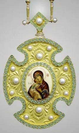 Panagia №120 enamel miniature / gilding