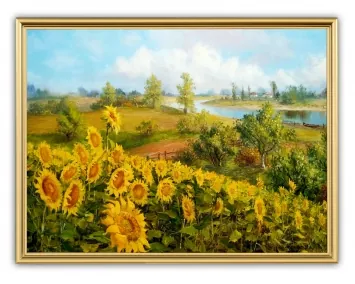 Picture 30×40, 3D print on plastic, in gilded frame №34