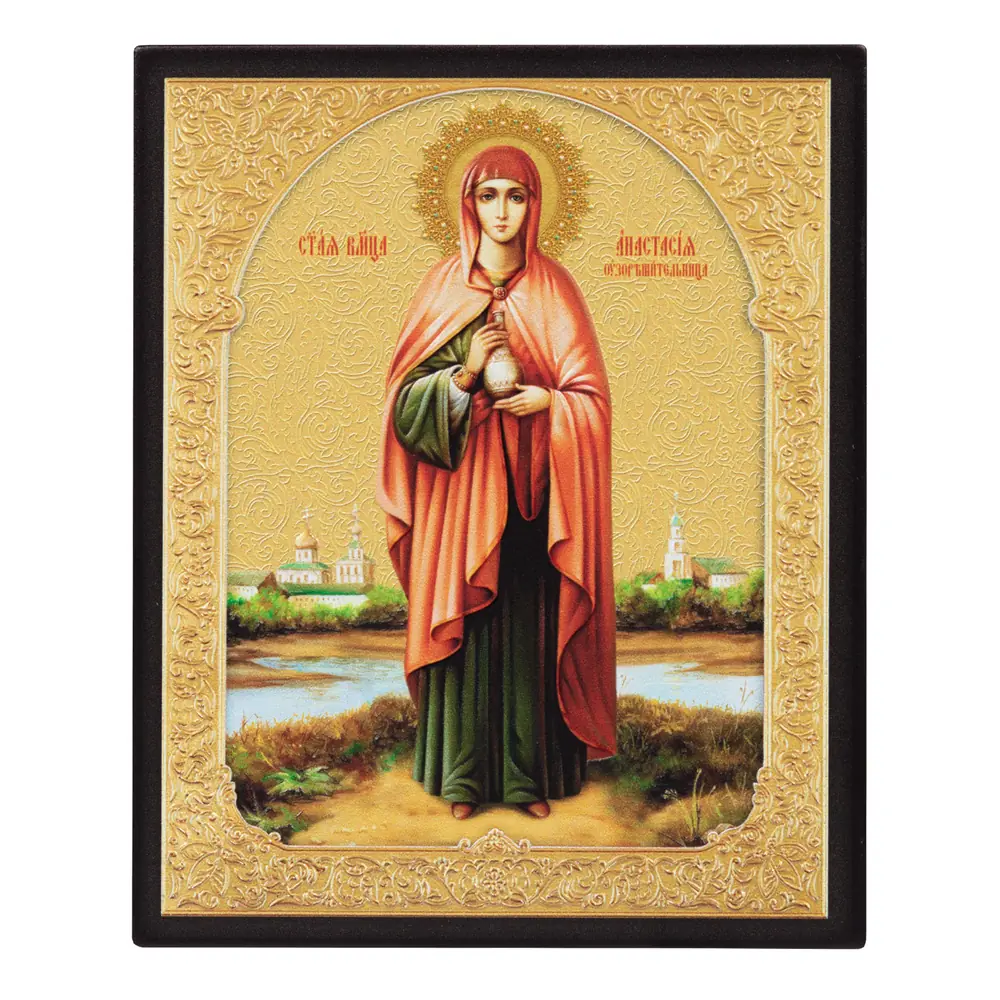 Icon on board 13×15 3D print, varnish Anastasia Deliverer from Bonds 2