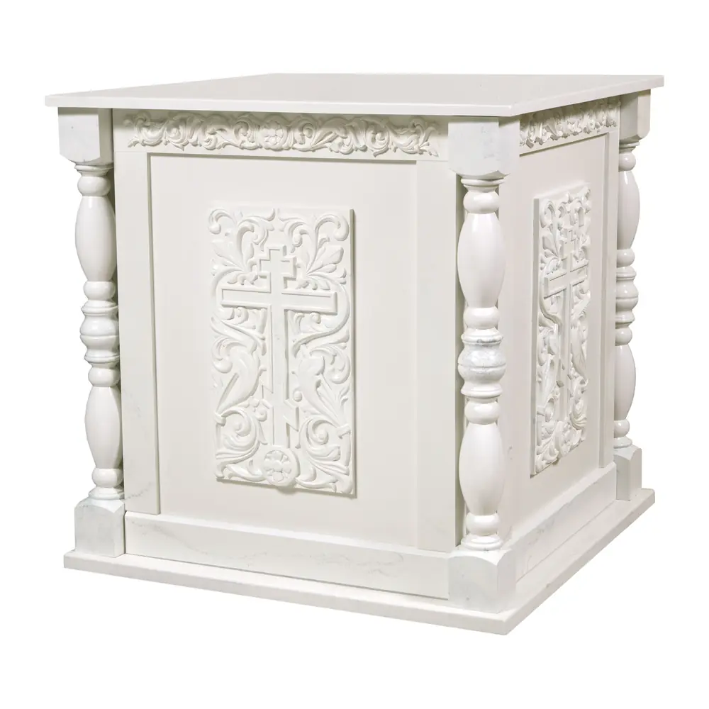 Altar table 1,0×1,0 artificial stone №1 Flower №2