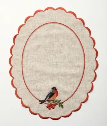 Embroidered church Christmas napkin №3