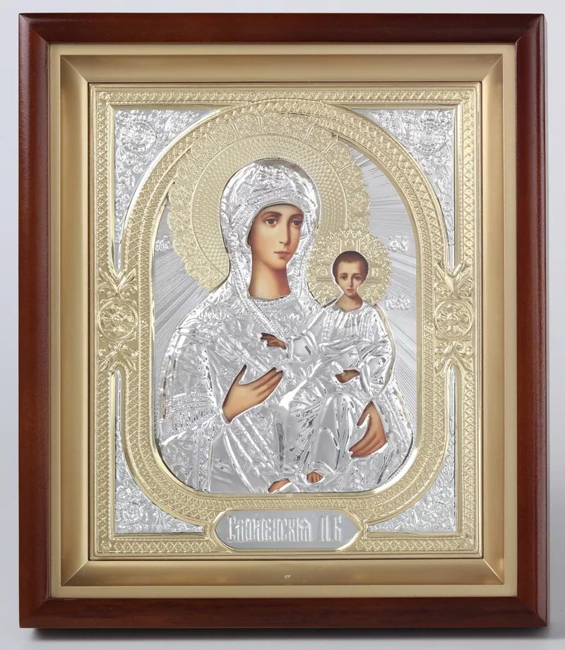Icon in icon case 18×24 complex, photo, 3D riza №1 Smolensk Mother of God