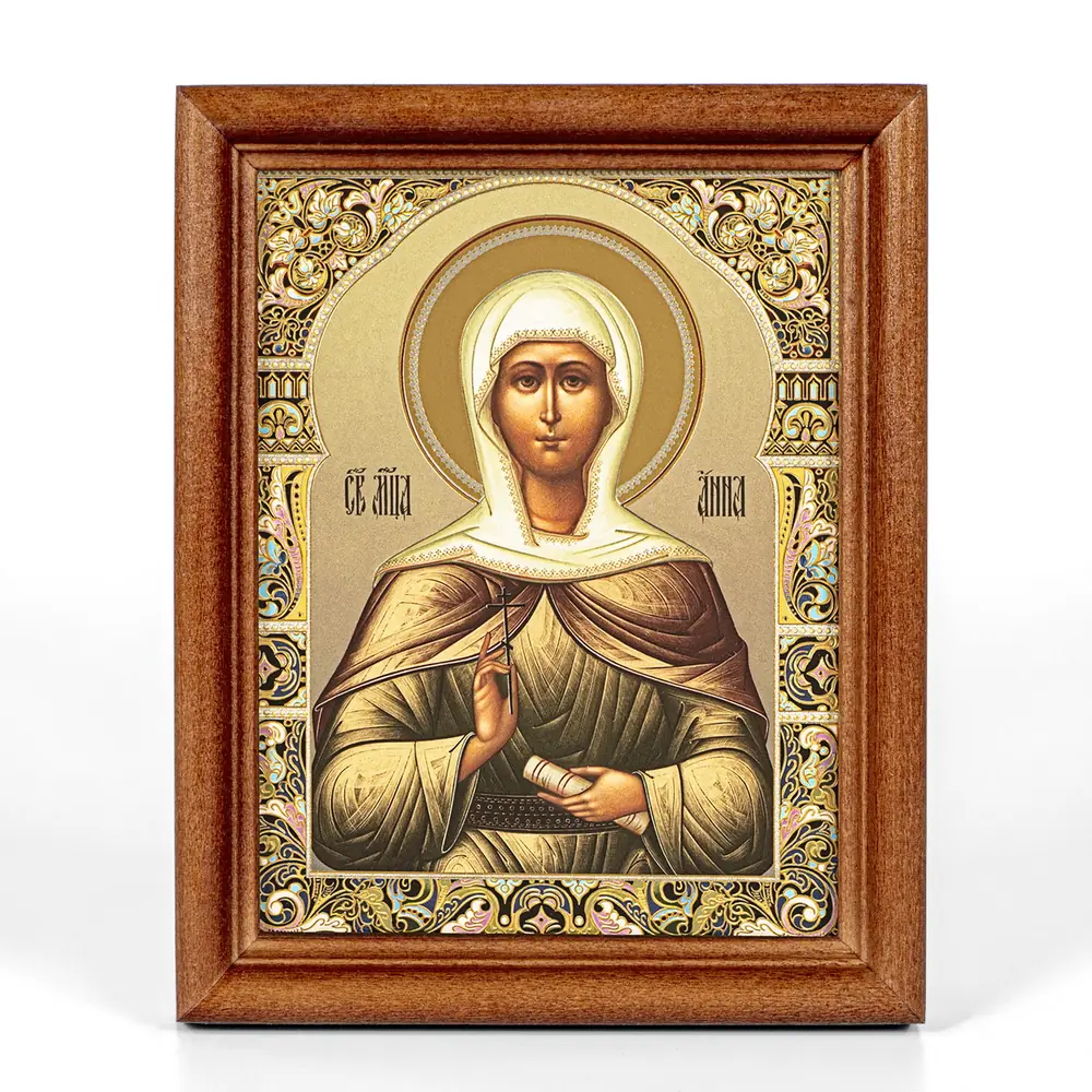Icon in wooden frame №1 11×13 double embossing Anna