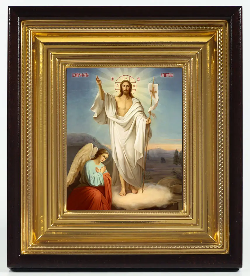 Icon in icon case 18×24 complex, photo on plastic, stretcher PET Resurrection of Christ 4