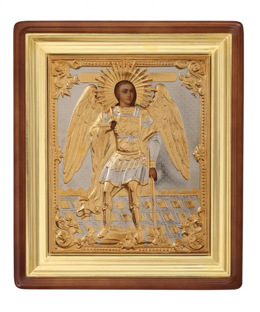 ფერწერული ხატი კიოტში 24×30 ზეთი, მოჭედილობა №47, კიოტი №1 მთავარანგელოზი მიქაელი