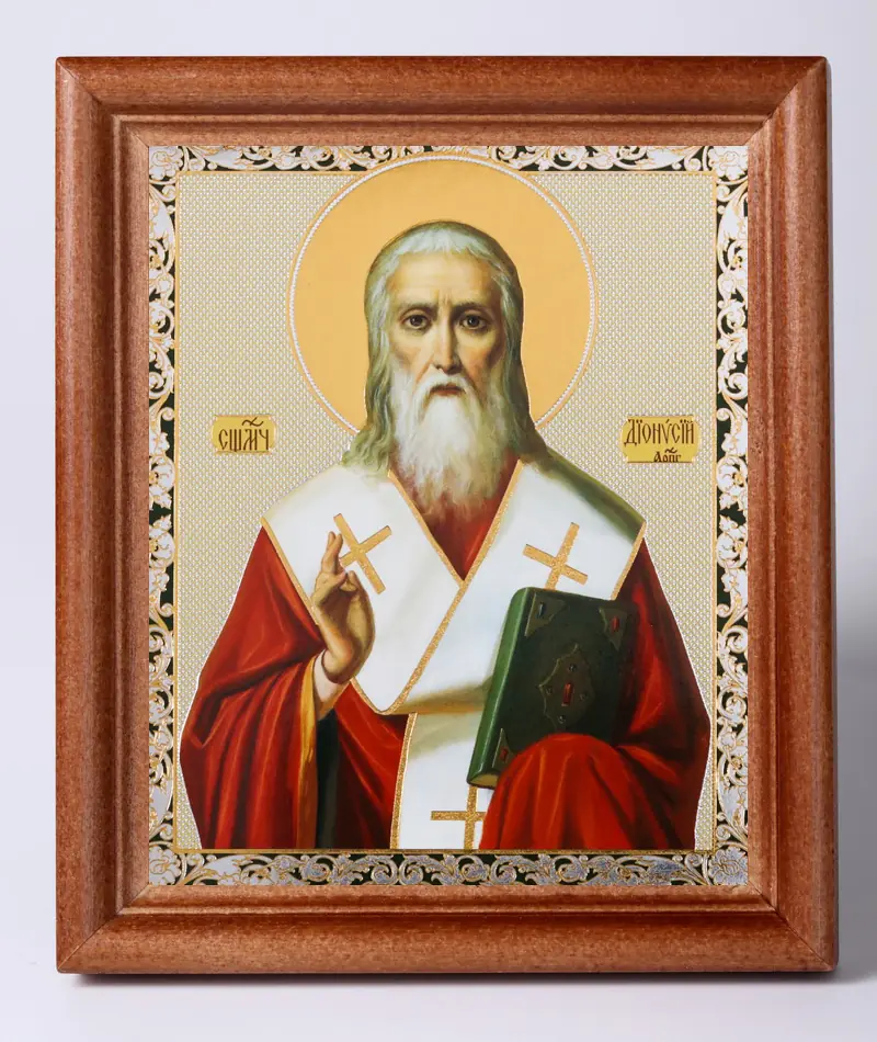 Icon in wooden frame №1 11×13 double embossing Dionysius the Areopagite 2