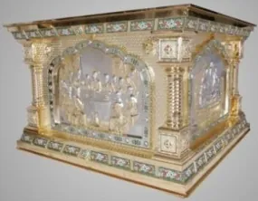 Altar table vestment №9 1.0 * 1.0 electroforming gilding enamel
