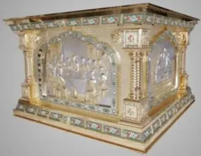 Altar table vestment №9 1.0 * 1.0 electroforming gilding enamel