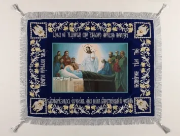 Epitaphios small machine embroidery photo image of the Most Holy Theotokos