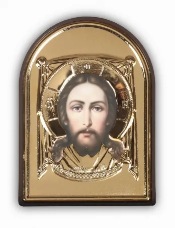 Icon in plastic frame 9×12 arched riza cover №1 Saviour Not Made by Hands