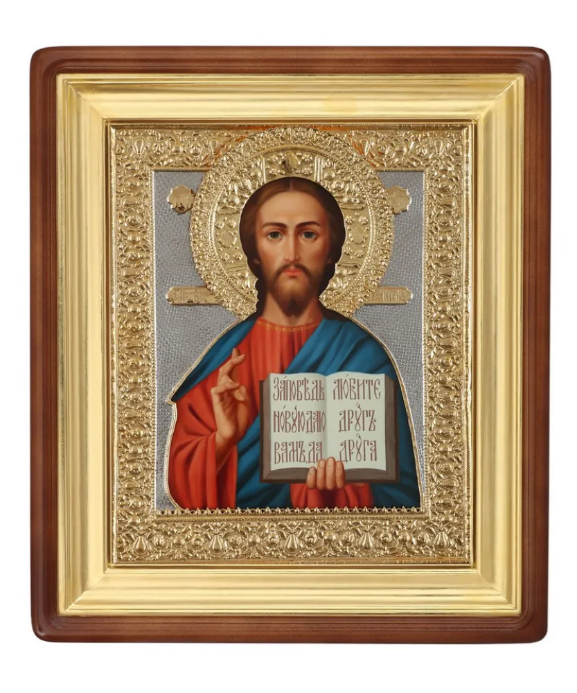 ფერწერული ხატი კიოტში 40×50 ზეთი, მოჭედილობა №64, კიოტი №1 მაცხოვარი