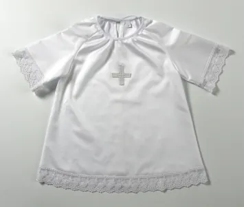 Baptismal shirt for girl №2 white