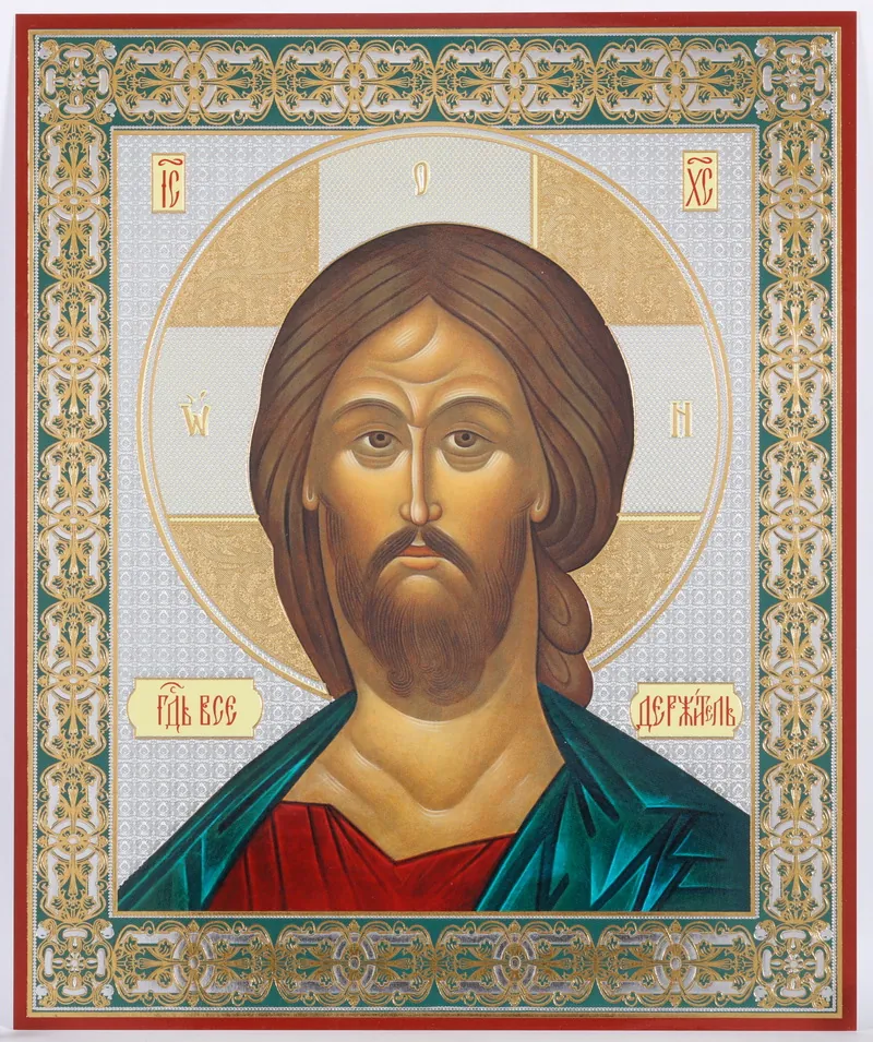 Icon on hardboard №1 18×24 double embossing Saviour 8
