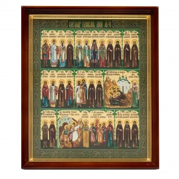 Icon case 40×50 leaf gilding menologion