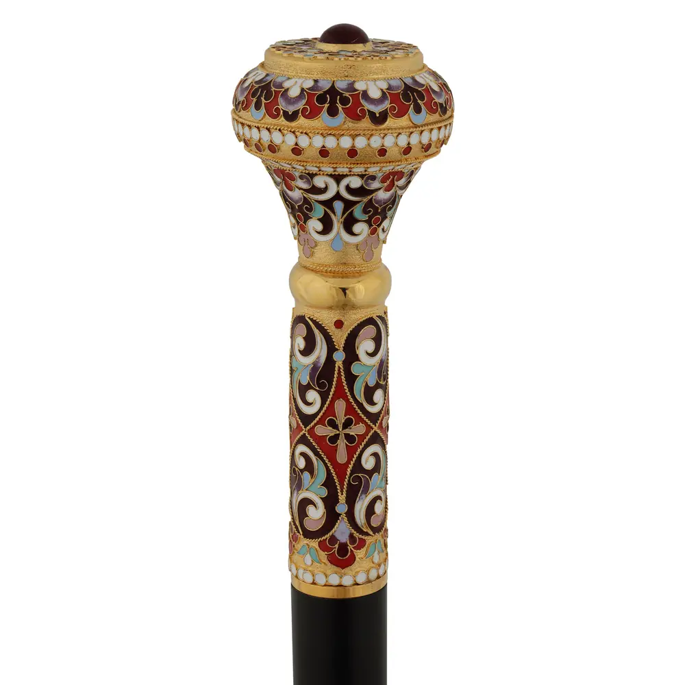 Staff №23 one-piece filigree, enamel with shaped with tip №2 / gilding