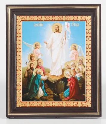 Icon in plastic frame 11×13 embossing Resurrection of Christ 24