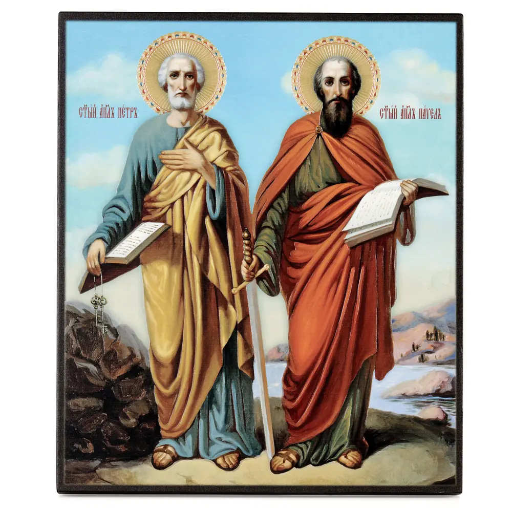 Icon on board 22×26 3D print, varnish Peter Paul