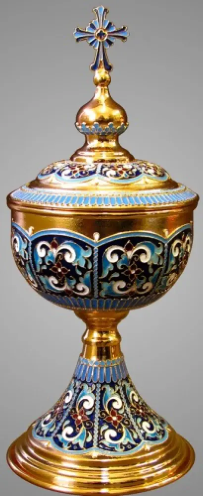 Vessel for holy relics filigree, enamel / gilding